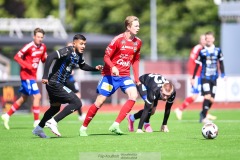20240609 IFK Skövdes Ahmed Abdalrahman under fotbollsmatchen i Div 2 Norra Götaland mellan IFK Skövde och IK Gauthiod den 9 juni 2024 på Södermalms IP i Skövde.