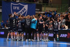 20240328 IFK Skövde under handbollsmatchen i Handbollsligan herr mellan IFK Skövde och Lugi HF den 28 mars 2024 i Skövde.