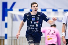 20241226 IFK Skövdes Jonas Samuelsson under handbollsmatchen i Handbollsligan mellan IFK Skövde HK och Skånela IF den 27 december 2024 i Arena Skövde i Skövde.