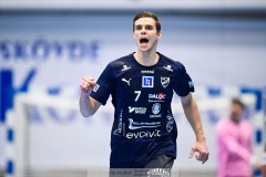 20241226 IFK Skövdes Jonas Samuelsson under handbollsmatchen i Handbollsligan mellan IFK Skövde HK och Skånela IF den 27 december 2024 i Arena Skövde i Skövde.