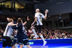 20241226 Skånela IFs Anton Nilsson under handbollsmatchen i Handbollsligan mellan IFK Skövde HK och Skånela IF den 27 december 2024 i Arena Skövde i Skövde.