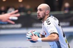 20241226 Skånela IFs Anton Nilsson under handbollsmatchen i Handbollsligan mellan IFK Skövde HK och Skånela IF den 27 december 2024 i Arena Skövde i Skövde.