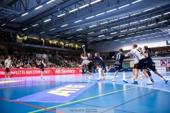 20241226 Skånela IFs Gustav Näslund under handbollsmatchen i Handbollsligan mellan IFK Skövde HK och Skånela IF den 27 december 2024 i Arena Skövde i Skövde.