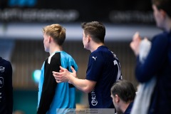 20241226 IFK Skövdes Jacob Gustavsson under handbollsmatchen i Handbollsligan mellan IFK Skövde HK och Skånela IF den 27 december 2024 i Arena Skövde i Skövde.