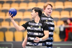 20241209 Sävehofs Adam Blanche under handbollsmatchen mellan IK Sävehof och IFK Skövde  i Handbollsligan herr den 9 december 2024 i Partille Arena i Partille.