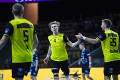 20241209 Sävehofs Leon Halén under handbollsmatchen mellan IK Sävehof och IFK Skövde  i Handbollsligan herr den 9 december 2024 i Partille Arena i Partille.