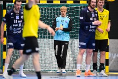 20241209 IFK Skövdes Nikolai Kaufmann under handbollsmatchen mellan IK Sävehof och IFK Skövde  i Handbollsligan herr den 9 december 2024 i Partille Arena i Partille.