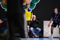 20241209 Sävehofs Leon Halén under handbollsmatchen mellan IK Sävehof och IFK Skövde  i Handbollsligan herr den 9 december 2024 i Partille Arena i Partille.