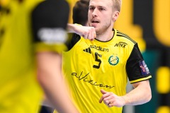 20241209 Sävehofs Olle Ek under handbollsmatchen mellan IK Sävehof och IFK Skövde  i Handbollsligan herr den 9 december 2024 i Partille Arena i Partille.