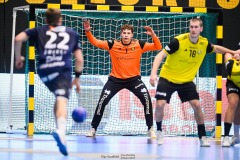 20241209 Sävehofs Oscar Sävinger under handbollsmatchen mellan IK Sävehof och IFK Skövde  i Handbollsligan herr den 9 december 2024 i Partille Arena i Partille.