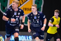 20241209 IFK Skövdes William Elovsson under handbollsmatchen mellan IK Sävehof och IFK Skövde  i Handbollsligan herr den 9 december 2024 i Partille Arena i Partille.