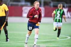 20240915 ÖIS Emma Thölin under fotbollsmatchen mellan ÖIS och GAIS  i DM Dam den 17 september 2024 på Valhalla IP i Göteborg.