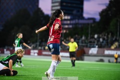 20240915 ÖIS Ebba Axelsson under fotbollsmatchen mellan ÖIS och GAIS  i DM Dam den 17 september 2024 på Valhalla IP i Göteborg.