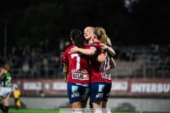 20240915 ÖIS Ebba Lundberg och Ebba Axelsson under fotbollsmatchen mellan ÖIS och GAIS  i DM Dam den 17 september 2024 på Valhalla IP i Göteborg.