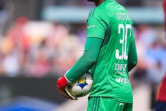 20250727 Östersunds FKs Tyree Griffiths under fotbollsmatchen mellan ÖIS och Östersunds FK i Superettan den 27 juli 2025 på Gamla Ullevi i Göteborg.