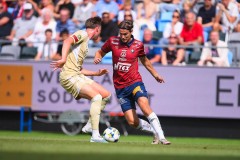 20250727 ÖIS Noah Christoffersson under fotbollsmatchen mellan ÖIS och Östersunds FK i Superettan den 27 juli 2025 på Gamla Ullevi i Göteborg.