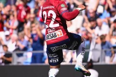 20250727 ÖIS Tobias Sana under fotbollsmatchen mellan ÖIS och Östersunds FK i Superettan den 27 juli 2025 på Gamla Ullevi i Göteborg.