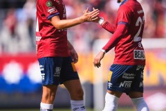 20250727 ÖIS Charlie Vindehall och Tobias Sana under fotbollsmatchen mellan ÖIS och Östersunds FK i Superettan den 27 juli 2025 på Gamla Ullevi i Göteborg.