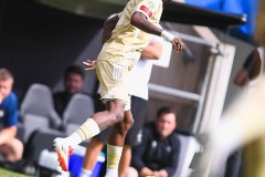 20250727 Östersunds FKs Chovanie Shakur Amatkarijo under fotbollsmatchen mellan ÖIS och Östersunds FK i Superettan den 27 juli 2025 på Gamla Ullevi i Göteborg.