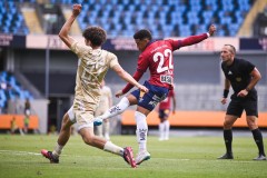 20250727 ÖIS Tobias Sana under fotbollsmatchen mellan ÖIS och Östersunds FK i Superettan den 27 juli 2025 på Gamla Ullevi i Göteborg.