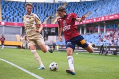 20250727 ÖIS Noah Christoffersson under fotbollsmatchen mellan ÖIS och Östersunds FK i Superettan den 27 juli 2025 på Gamla Ullevi i Göteborg.