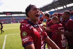 20250727 ÖIS Waylon Ramon Renecke under fotbollsmatchen mellan ÖIS och Östersunds FK i Superettan den 27 juli 2025 på Gamla Ullevi i Göteborg.