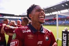 20250727 ÖIS Waylon Ramon Renecke under fotbollsmatchen mellan ÖIS och Östersunds FK i Superettan den 27 juli 2025 på Gamla Ullevi i Göteborg.