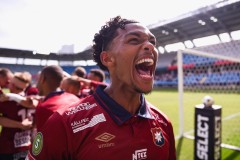 20250727 ÖIS Waylon Ramon Renecke under fotbollsmatchen mellan ÖIS och Östersunds FK i Superettan den 27 juli 2025 på Gamla Ullevi i Göteborg.