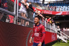 20250727 ÖIS Tobias Sana under fotbollsmatchen mellan ÖIS och Östersunds FK i Superettan den 27 juli 2025 på Gamla Ullevi i Göteborg.