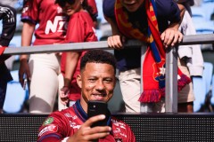 20250727 ÖIS Tobias Sana under fotbollsmatchen mellan ÖIS och Östersunds FK i Superettan den 27 juli 2025 på Gamla Ullevi i Göteborg.