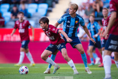 20260720 Örgrytes Owen Parker-Price under fotbollsmatchen i Allsvenskan mellan Örgryte IS och Djurgårdens IF den 20 juli 2026 på Gamla Ullevi i Göteborg. 
Foto: Filip Kauffeldt