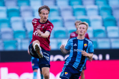 20260720 Örgrytes Christoffer Styffe under fotbollsmatchen i Allsvenskan mellan Örgryte IS och Djurgårdens IF den 20 juli 2026 på Gamla Ullevi i Göteborg. 
Foto: Filip Kauffeldt