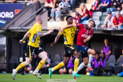 20260529 Elfsborgs Rufai Mohammed och Örgrytes Noah Christoffersson under fotbollsmatchen i Allsvenskan mellan Örgryte IS och IF Elfsborg den 29 maj 2026 på Gamla Ullevi i Göteborg. 
Foto: Filip Kauffeldt