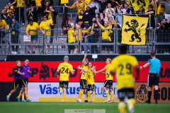 20260529 Elfsborgs Arber Zeneli jublar efter att ha gjort 0-2 under fotbollsmatchen i Allsvenskan mellan Örgryte IS och IF Elfsborg den 29 maj 2026 på Gamla Ullevi i Göteborg. 
Foto: Filip Kauffeldt