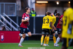 20260529 Örgrytes Noah Christoffersson jublar efter att ha gjort 1-2 under fotbollsmatchen i Allsvenskan mellan Örgryte IS och IF Elfsborg den 29 maj 2026 på Gamla Ullevi i Göteborg. 
Foto: Filip Kauffeldt