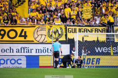 20260529 Örgrytes Hampus Gustafsson har ont under fotbollsmatchen i Allsvenskan mellan Örgryte IS och IF Elfsborg den 29 maj 2026 på Gamla Ullevi i Göteborg. 
Foto: Filip Kauffeldt