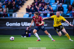 20260529 Örgrytes Noah Christoffersson och Elfsborgs Thomas Poppler Isherwood under fotbollsmatchen i Allsvenskan mellan Örgryte IS och IF Elfsborg den 29 maj 2026 på Gamla Ullevi i Göteborg. 
Foto: Filip Kauffeldt