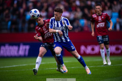 20260518 Örgrytes Owen Parker-Price och IFK Göteborgs Tobias Heintz under fotbollsmatchen i Allsvenskan mellan Örgryte IS och IFK Göteborg den 18 maj 2026 på Gamla Ullevi i Göteborg. 
Foto: Filip Kauffeldt