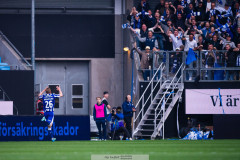 20260518 IFK Göteborgs Benjamin Brantlind jublar efter att ha gjort 0-2 under fotbollsmatchen i Allsvenskan mellan Örgryte IS och IFK Göteborg den 18 maj 2026 på Gamla Ullevi i Göteborg. 
Foto: Filip Kauffeldt