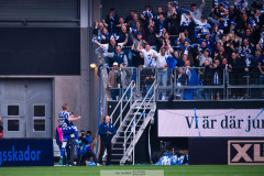 20260518 IFK Göteborgs Benjamin Brantlind jublar efter att ha gjort 0-2 under fotbollsmatchen i Allsvenskan mellan Örgryte IS och IFK Göteborg den 18 maj 2026 på Gamla Ullevi i Göteborg. 
Foto: Filip Kauffeldt