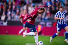 20260518 Örgrytes William Hofvander gör 1-2 under fotbollsmatchen i Allsvenskan mellan Örgryte IS och IFK Göteborg den 18 maj 2026 på Gamla Ullevi i Göteborg. 
Foto: Filip Kauffeldt