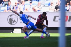 20250809 ÖIS Tobias Sana under fotbollsmatchen mellan Örgryte IS och IK Oddevold i Superettan den 9 augusti 2025 på Gamla Ullevi i Göteborg.