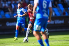20250809 ÖIS Isak Dahlqvist under fotbollsmatchen mellan Örgryte IS och IK Oddevold i Superettan den 9 augusti 2025 på Gamla Ullevi i Göteborg.