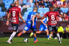 20250809 IK Oddevolds Linus Tornblad under fotbollsmatchen mellan Örgryte IS och IK Oddevold i Superettan den 9 augusti 2025 på Gamla Ullevi i Göteborg.