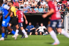 20250809 ÖIS Huvudtränare Andreas Holmberg under fotbollsmatchen mellan Örgryte IS och IK Oddevold i Superettan den 9 augusti 2025 på Gamla Ullevi i Göteborg.