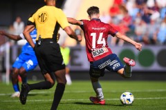 20250809 ÖIS Daniel Paulson under fotbollsmatchen mellan Örgryte IS och IK Oddevold i Superettan den 9 augusti 2025 på Gamla Ullevi i Göteborg.