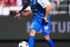 20250809 IK Oddevolds Liridon Kalludra under fotbollsmatchen mellan Örgryte IS och IK Oddevold i Superettan den 9 augusti 2025 på Gamla Ullevi i Göteborg.