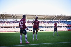 20250809 ÖIS Tobias Sana och Noah Christoffersson under fotbollsmatchen mellan Örgryte IS och IK Oddevold i Superettan den 9 augusti 2025 på Gamla Ullevi i Göteborg.