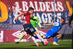 20250809 ÖIS Daniel Paulson och IK Oddevolds Jesper Merbom Adolfsson under fotbollsmatchen mellan Örgryte IS och IK Oddevold i Superettan den 9 augusti 2025 på Gamla Ullevi i Göteborg.