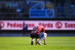 20250809 ÖIS Christoffer Styffe under fotbollsmatchen mellan Örgryte IS och IK Oddevold i Superettan den 9 augusti 2025 på Gamla Ullevi i Göteborg.